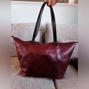 Oversized Nutmeg zip PLG tote